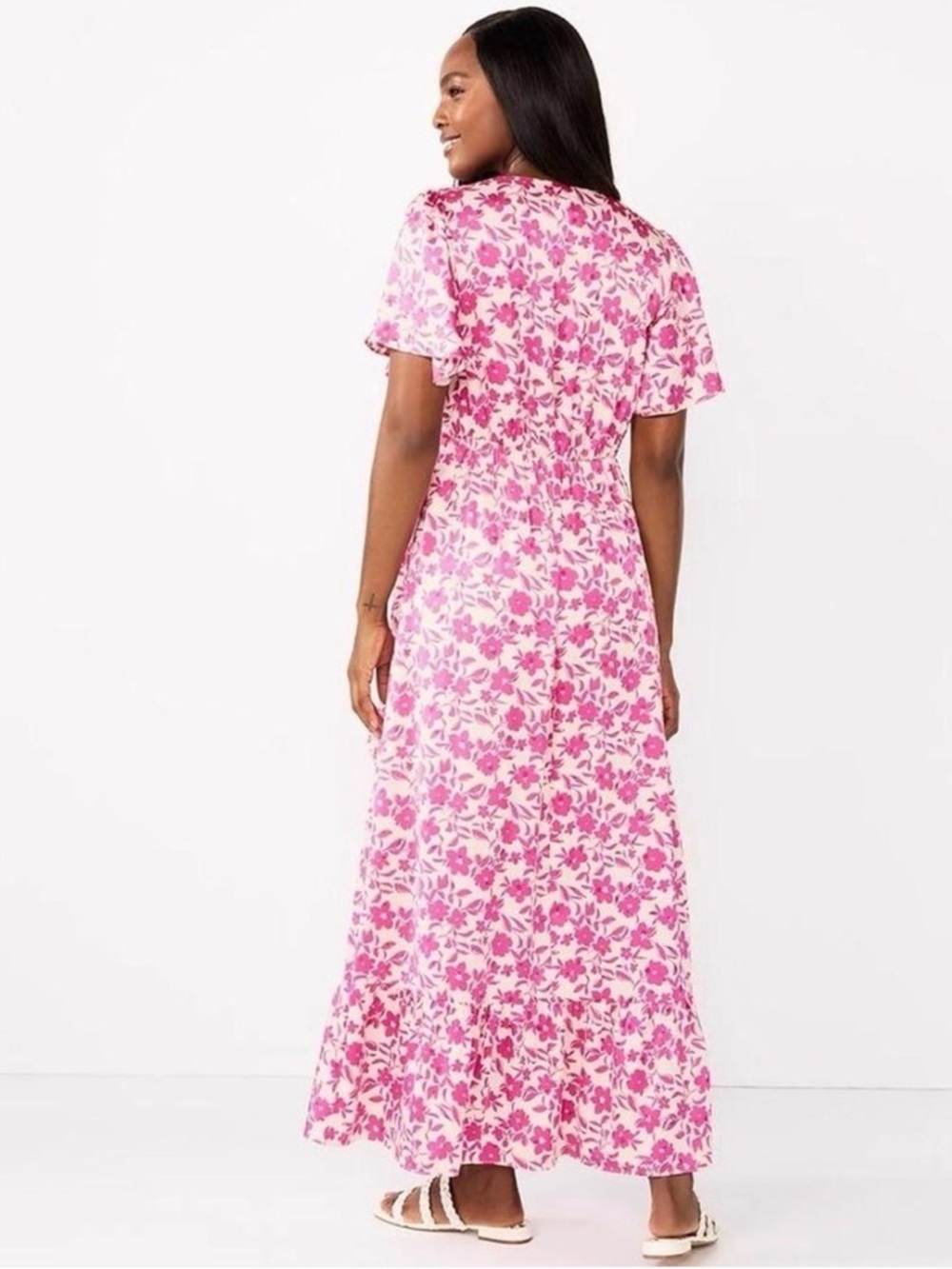 Draper James RSVP Pink Floral Spring Wedding Guest Maxi Dress Womens Size XL - Picture 2 of 13